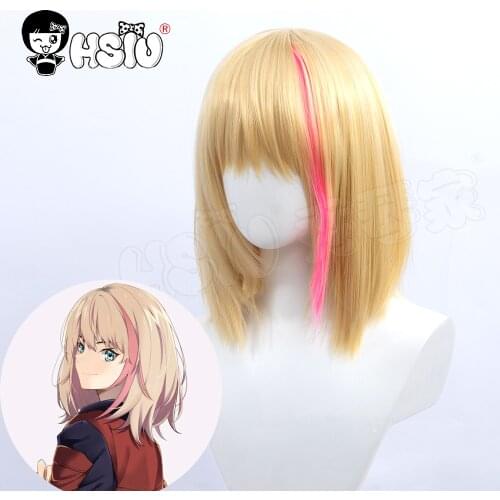 Kawai Rika Cosplay Wig Anime Wonder Egg Priority Cosplay「HSIU 」 Creamy Yellow Short Hair+Free wig cap Wonder Egg Priority