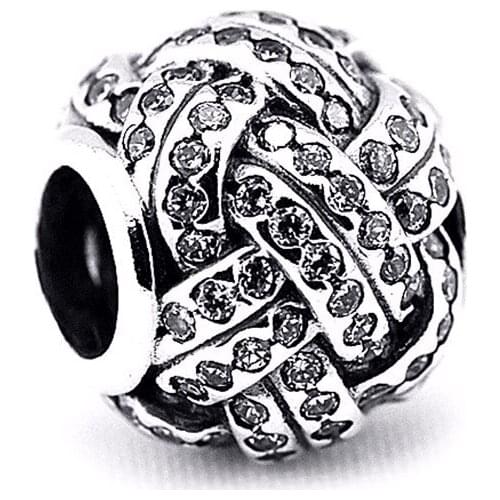 Love Knot Charm Fit Pandora Bracelet Original S925 Silver Beads DIY Jewelry Gift For Women Ladies 02212