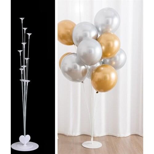 7/11 Tubes Balloon Stand Holder Arch Stick Confetti Balloons Happy Birthday Ballon Kids Baby Shower Wedding Party Decoration