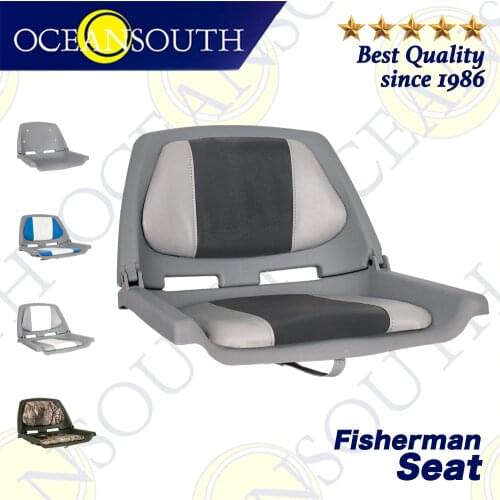 Oceansouth Fisherman Boat Seat Marine-Grade Polymer Low-Back Moulded Folding Seat Fishing Boat Accessories