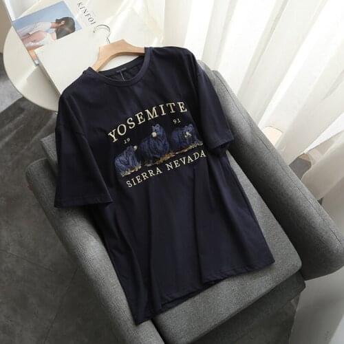 Oversize Girls Loose Embroidery Cotton Shirts 2020 Summer Fashion Ladies Soft Streetwear Shirt Casual Female Tops Women Chic