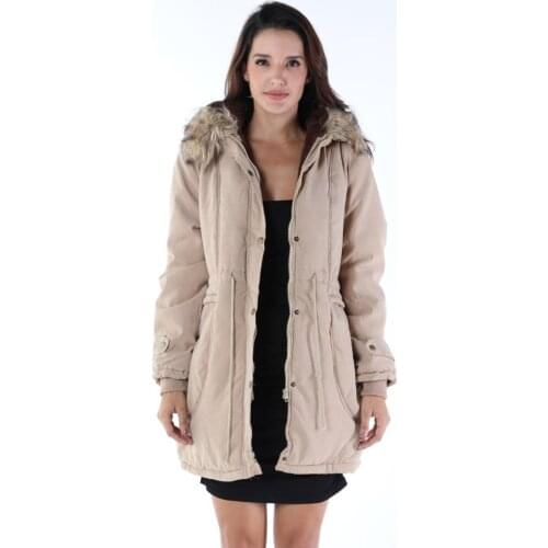 COLDKER Women Trench Coat Casual hooded Long Sleeve Long zipper Windbreaker Coat street wear female winter coat