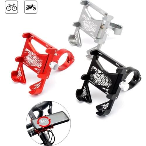 Bicycle Mobile Phone Holder Aluminum Alloy Bike Motorcycle Cell Phone Stand Mount For Road Mountain Cycling Accessories
