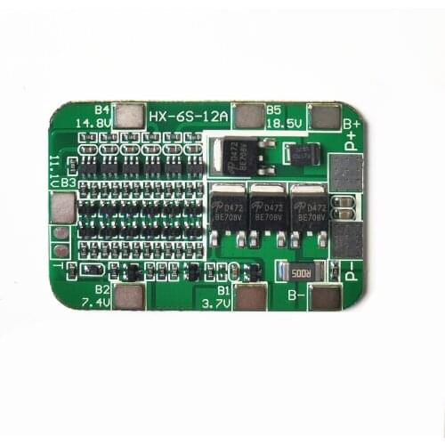 6S 22.2V 12V 18650 Lithium Battery Charger Protection Board 6 Serial Li-ion Battery Charger Overcurrent Protection Module