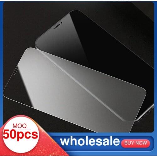 50pcs/lot AYJ 9H Protective Tempered Glass for iPhone 7 8 Plus X 5 5c 6 5S SE 2020 11Pro XS Max XR Screen Protector Wholesale