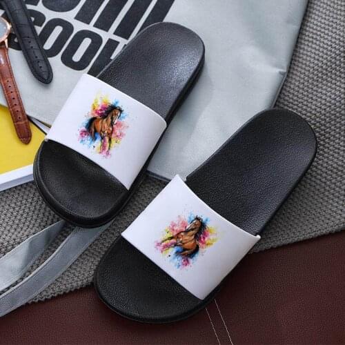 2021 Shoes for Woman High Quality Printing Slippers Watercolor Harajuku Pattern Women Shoes Hipster Sandals flip flops female