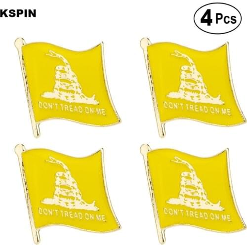 Gadsden Flag Brooches Lapel Pin Flag badge Brooch Pins Badges 4pcs
