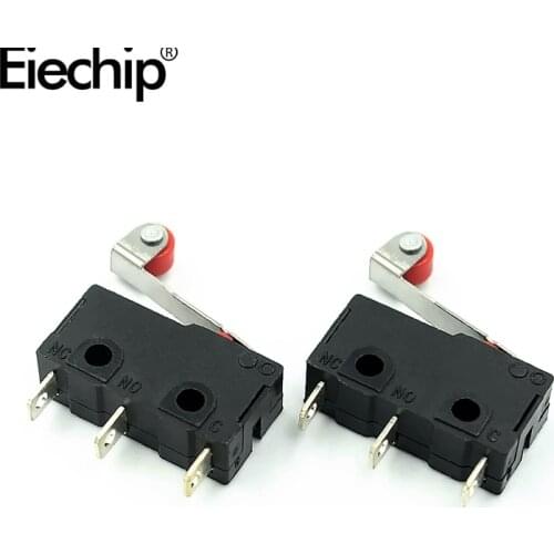 1pcs Mini Micro Limit Switch 3pin KW11-N KW12 New Roller Lever Arm Normally Open Close Micro Switch