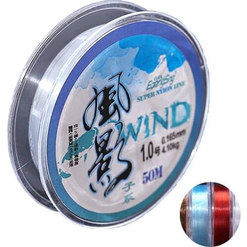 1 PCS 50m Nylon Fishing Line Spotted Monofilament Fishing Thread Japan Super Strong Wire Camouflage Nylon Invisible Fishing Wire