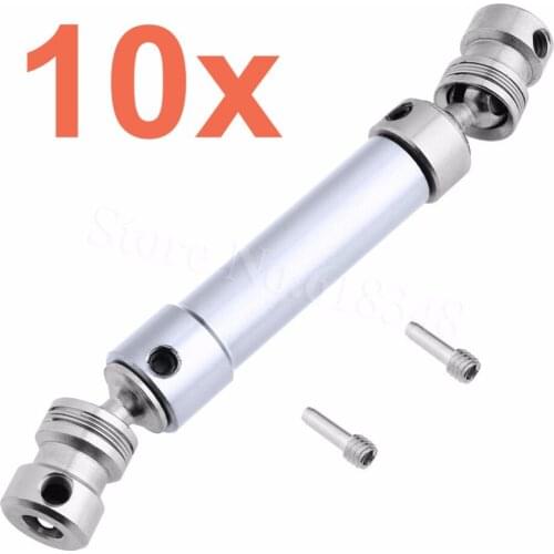 10pcs Aluminum Metal Front Drive Shaft 90mm-125mm for 1/10 RC Traxxas TRX-4 Crawler Truck 8250 Hop Up Accessories