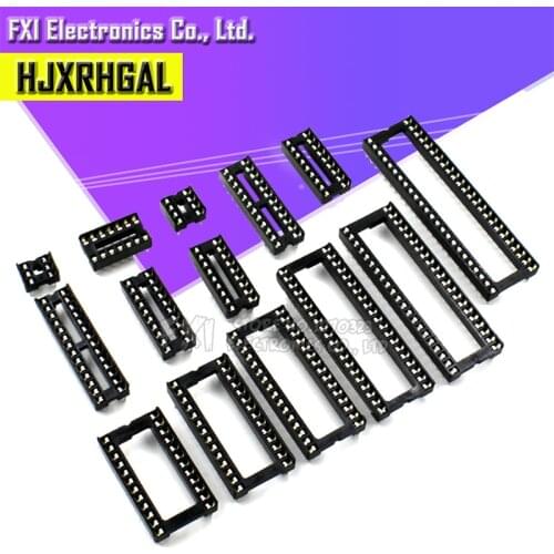 200PCS IC Sockets DIP6 DIP8 DIP14 DIP16 DIP18 DIP20 DIP28 DIP40 pins Connector DIP Socket 6 8 14 16 18 20 24 28 40 pin