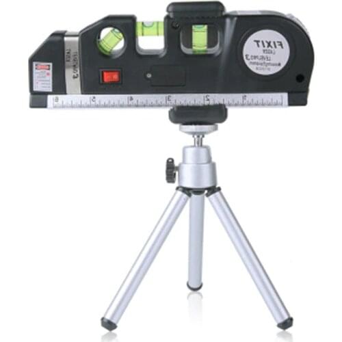 4 In 1 Laser Measuring Tool Includes Imperial and Metric linear Measures Tape Infrared Laser Level Cross Line Laser Tape