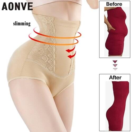 Aonve Lingerie High Waist Slimming Shaper Panties Tummy Shaping Underwear Butt Lifting Shaper Women Panties Elastic Briefs