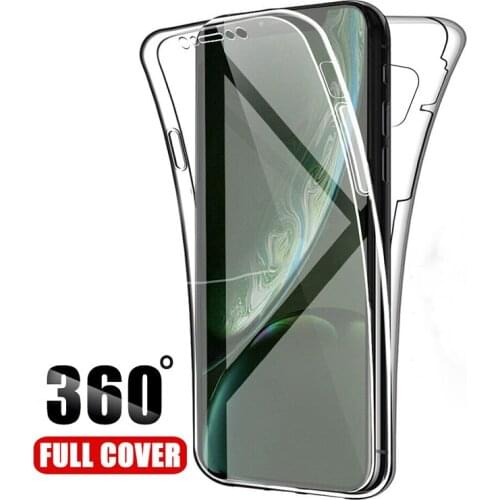 360 Full Body Protective Clear Case For iPhone 13 12 Mini 11Pro XS Max X XR 6 8 7 Plus Double Layer Protect Soft Silicone Coque