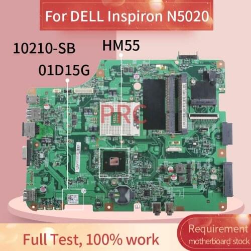 CN-01D15G 01D15G For DELL Inspiron N5020 PGA 989 Laptop motherboard 10210-SB HM57 DDR3 Mainboard