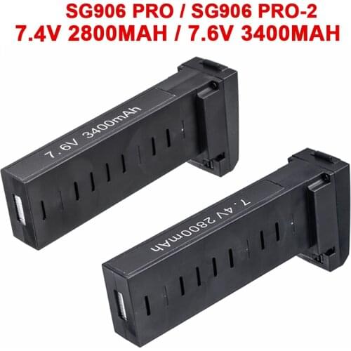 1-5pcs Upgrade drone battery for SG906/SG906 PRO 2/PRO2 MAX/SG906 PRO/X193 PRO/CSJ-X7 pro 7.4V 2800mAh 7.6V 3400mAh Lipo Battery