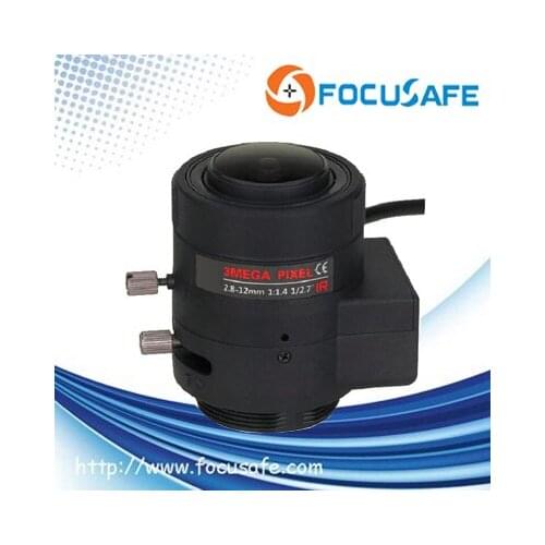 Focusafe HD 3Megapixel P-Iris Lens 2.8-12mm CCTV Lens 1/2.7" format Camera Lens for CCTV Security Camera