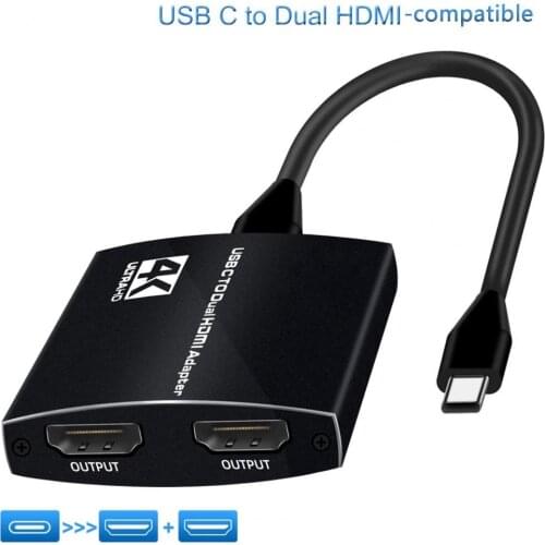 New Type C HDMI-compatible 4K USB C To Dual USB 3.0 PD Charge Port USB-C Converter Cable For MacBook Samsung Dex Galaxy S10/S9