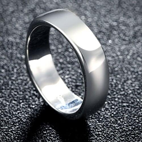 High Quality Silver 925 Rings Fashion Simple Square Round Finger Rings For Women Men Silver Charm Jewelry