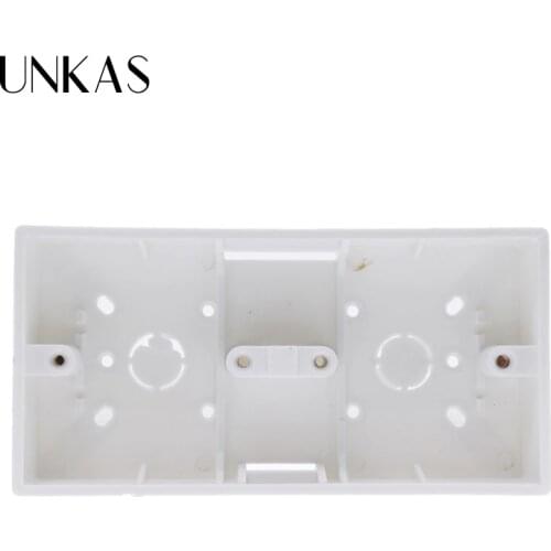 UNKAS 172mm*86mm*33mm External Mount Box for 86 Type Double Touch Switches or Sockets Apply For Any Position of Wall Surface