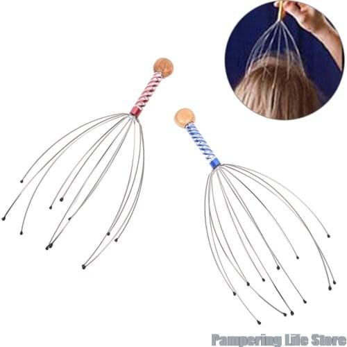 2Pcs/lot Tens Massage Spa Healing Octopus Head Scalp Neck Equipment Stress Release Relax Massage Body Massager Random Color