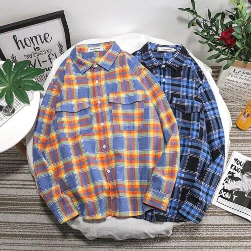 2021 100% Cotton Flannel Mens Plaid Shirt Slim Fit Spring Autumn Male Brand Casual Long Sleeved Shirts Soft Comfortable S-XXL