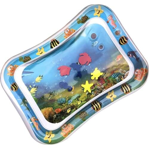Tummy Time Inflatable Water Mat For Infants and Toddlers, Perfect Fun time Play Activity Center, Baby Developmental Toys
