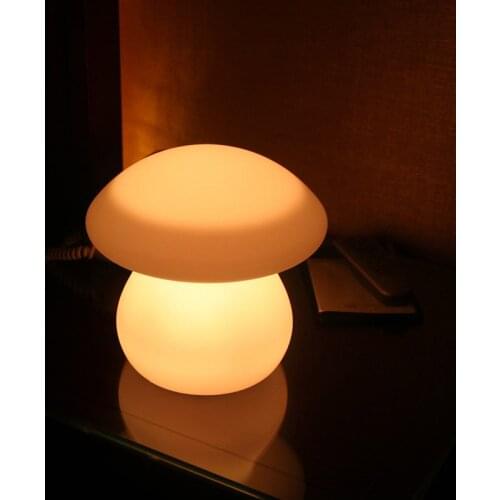 Mushroom Night Lamp Coffee Bar Home Event Party Decoration Table Desk Lampe 16-Color LED Night Lights Bedroom Bedside Lamp