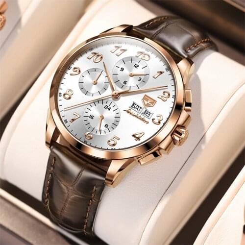 High Quality Watches Mens Classic Automatic Mechanical Watch Waterproof Leather Strap Automatic Movement relogio masculino