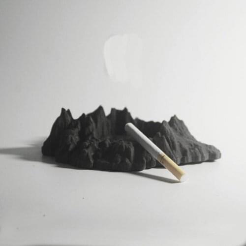 Classic mountain modeling concrete ashtray Unique industrial wind cement Irregular art ashtray