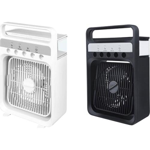 Portable Air Conditioner Fan, Mini Evaporative Air Cooler with 7 Colors LED Light, Personal Air Cooler Spray Fan