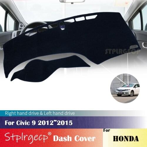 For Honda Civic 9 2012~2015 Anti-Slip Dashboard Cover Protective Pad Car Accessories Sunshade Carpet 2014 2013 Civic-9