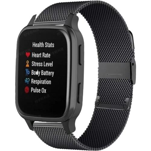 For Garmin Vivoactive 3 Strap Milanese Metal Watch Band For Garmin Forerunner 245/645 Vivomove HR Venu Sq Bracelet Accessoires