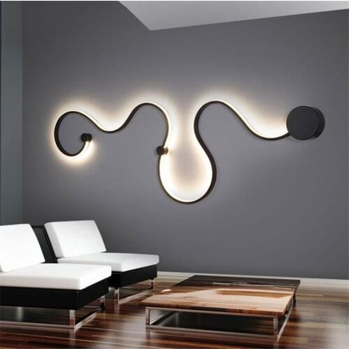 Modern LED Wall Lamp Bedroom Study Wall Lamps Living Balcony Room Acrylic Home Deco Wall Lights Iron Body Sconce Lights Fixtures