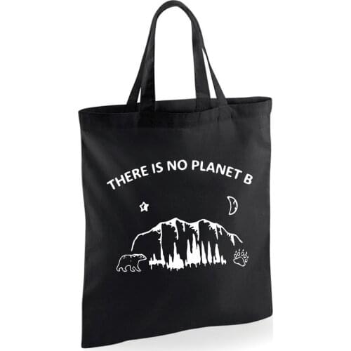There is no Plant B Moon Star Graphic Tote Bags Casual Slogan Canvas Bag Fashion Clothing With Zipper Bag Gift Travel Bag