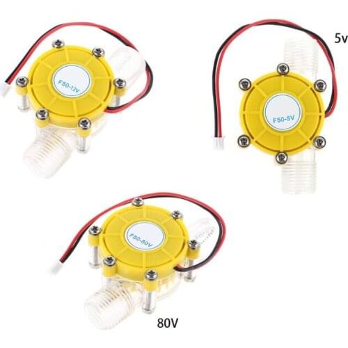 DC 5V/12V/80V 10W Water Flow Pump Mini Hydro Generator Turbine Flow Hydraulic Conversion for energy conversion Energy Generators