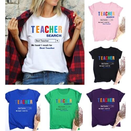 Teach Love Best teacher ever Women T-shirt Harajuku Aesthetic Graphic Tees Casual T Shirts Vintage Slogan Tops Gift Clothing