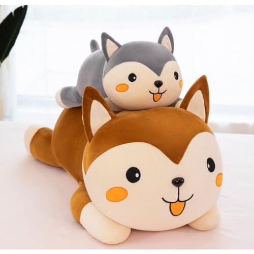 Hot New 1PC 55-95CM New Large Husky Plush Toy Cute Soft Dog Stuffed Doll Kid Toy Sleeping Pillow Girlfriend Child Birthday Gift