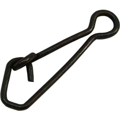 100pcs/lot Matte Black Carp Fishing Snaps Hooked Snap for Hook Lure Sinker Carp Fishing Accessories Weights Snap