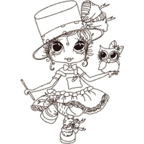 10x6 Girl becomes magic New Transparent Clear Rubber Stamp Sheet Cling Scrapbooking Photo Album PaperCard DIY Craft
