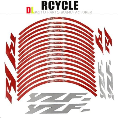 16 Strips Motorcycle Accessories Stickers Wheel Rim Sticker Reflective Tape For YAMAHA YZF 1000 YZF 600 YZF R1 YZF R6
