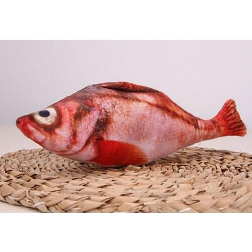 2PCS Fish Cat Toy Creative Realistic Plush Catnip Toy Cat Chew Toy Pet Bite Toy Simulation Fish Cat Toy Cat Funny Favor Toy