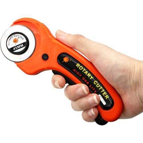 45mm Rotary Cutter +1Pcs Blade for Fabric Paper Vinyl Circular Cut Cutting Disc Patchwork Leather Craft Sewing Tool
