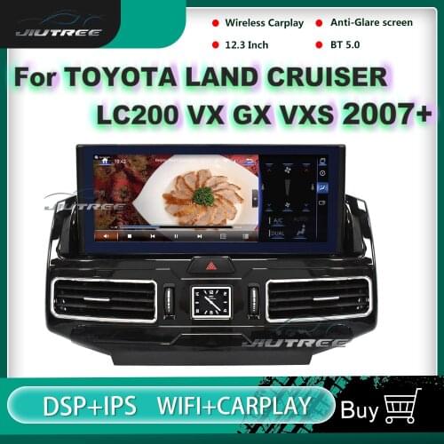 2din Anti-Glare Android 10.0 car DVD Radio GPS navigation FOR TOYOTA LAND CRUISER LC200 2016 -2020 multimedia player carplay