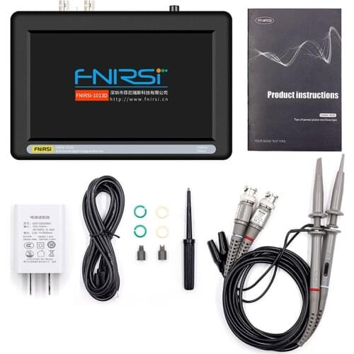 Flat panel digital oscilloscope FNIRSI-1013D dual-channel 100M bandwidth 1GS sampling small portable