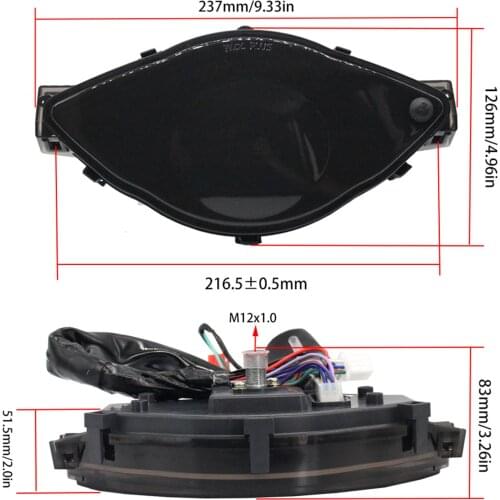 Digital LCD Motorcycle Speedometer Odometer Tachometer Gauge for Honda Wave 100 110, DC8-12V