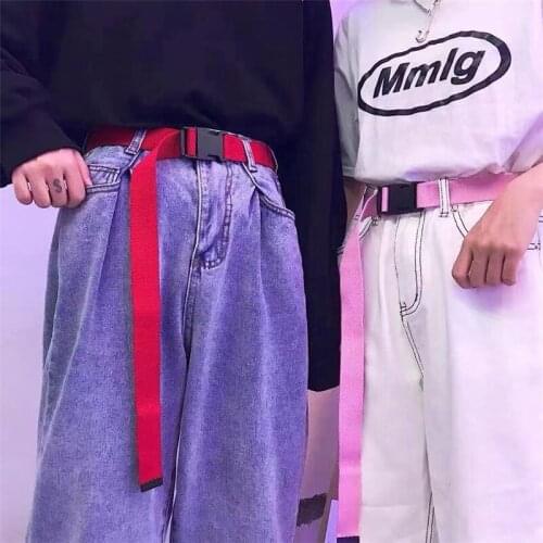 [CKMN] Womens Long Soft Fabric Fashion Belt Comfortable Solid Color Cloth With Brand Luxury Buckle Casual Outdoor Tactical Belt