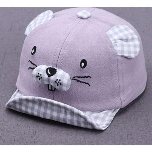Baby Casual Baseball Cap New Hats Cartoon Bear Beard Baseball Cap Fashion Unisex Childrens Sun Hats 0-24 Months s