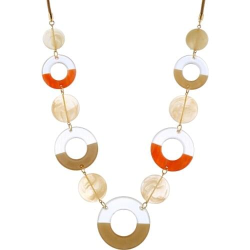 Statement Long Acrylic Chain Necklace Women jewelry Choker Harajuku Collares Boho Colar Chains Collier Bijoux femme Naszyjnik