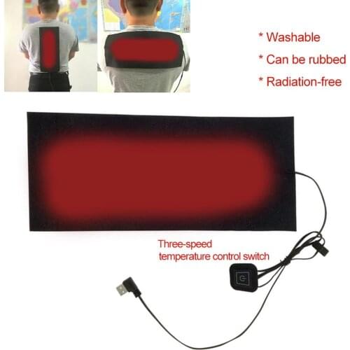 Large Usb Electric Heating Pad Heating Film Warm Vest Heating Jacket Back Fever Motorcycle Winter Warming Equipment